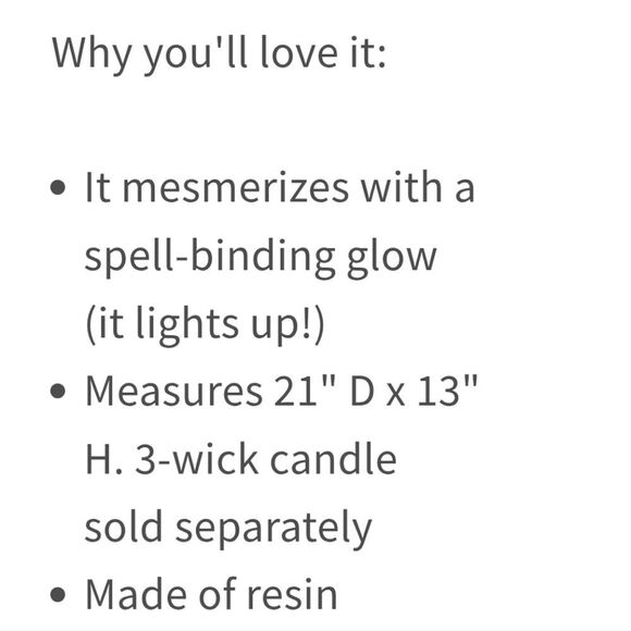 DISNEY VILLIANS x BATH & BODY WORKS Maleficent Shadowbox Light Up Candle Holder - Picture 9 of 14